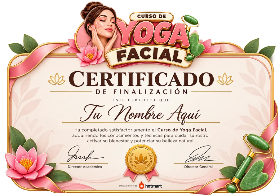 Certificado de finalización del Curso de Yoga Facial